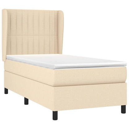 Giroletto a Molle con Materasso Crema 80x200 cm inTessuto | homemem39