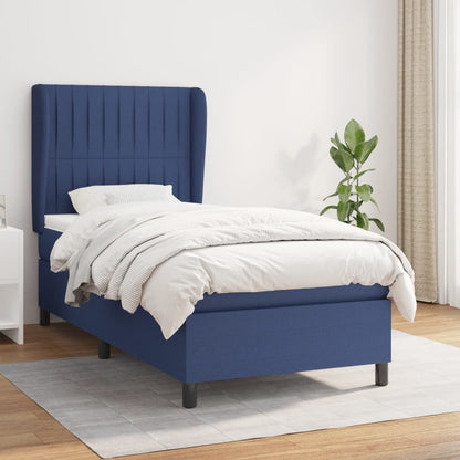 Giroletto a Molle con Materasso Blu 80x200 cm inTessuto | homemem39