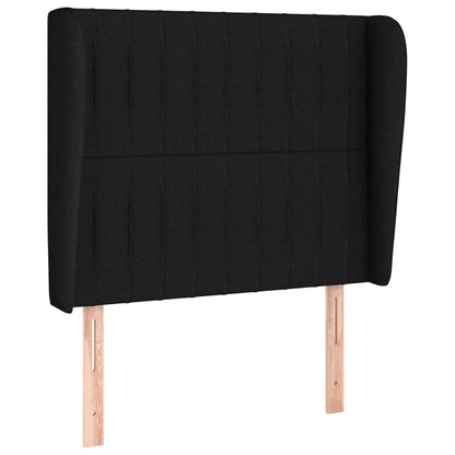 Giroletto a Molle con Materasso Nero 90x190 cm in Tessuto | homemem39