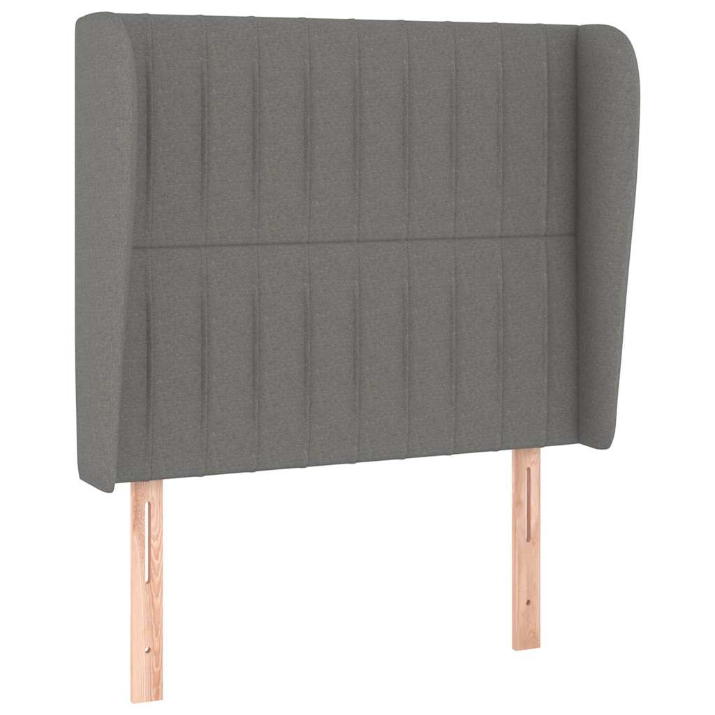 Giroletto a Molle con Materasso Grigio Scuro 90x200 cm Tessuto