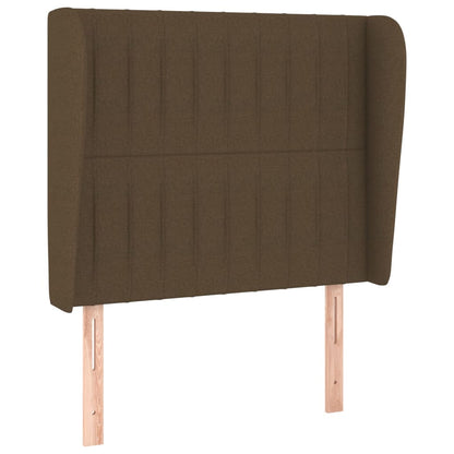 Giroletto a Molle con Materasso Marrone Scuro 90x200 cm Tessuto | homemem39