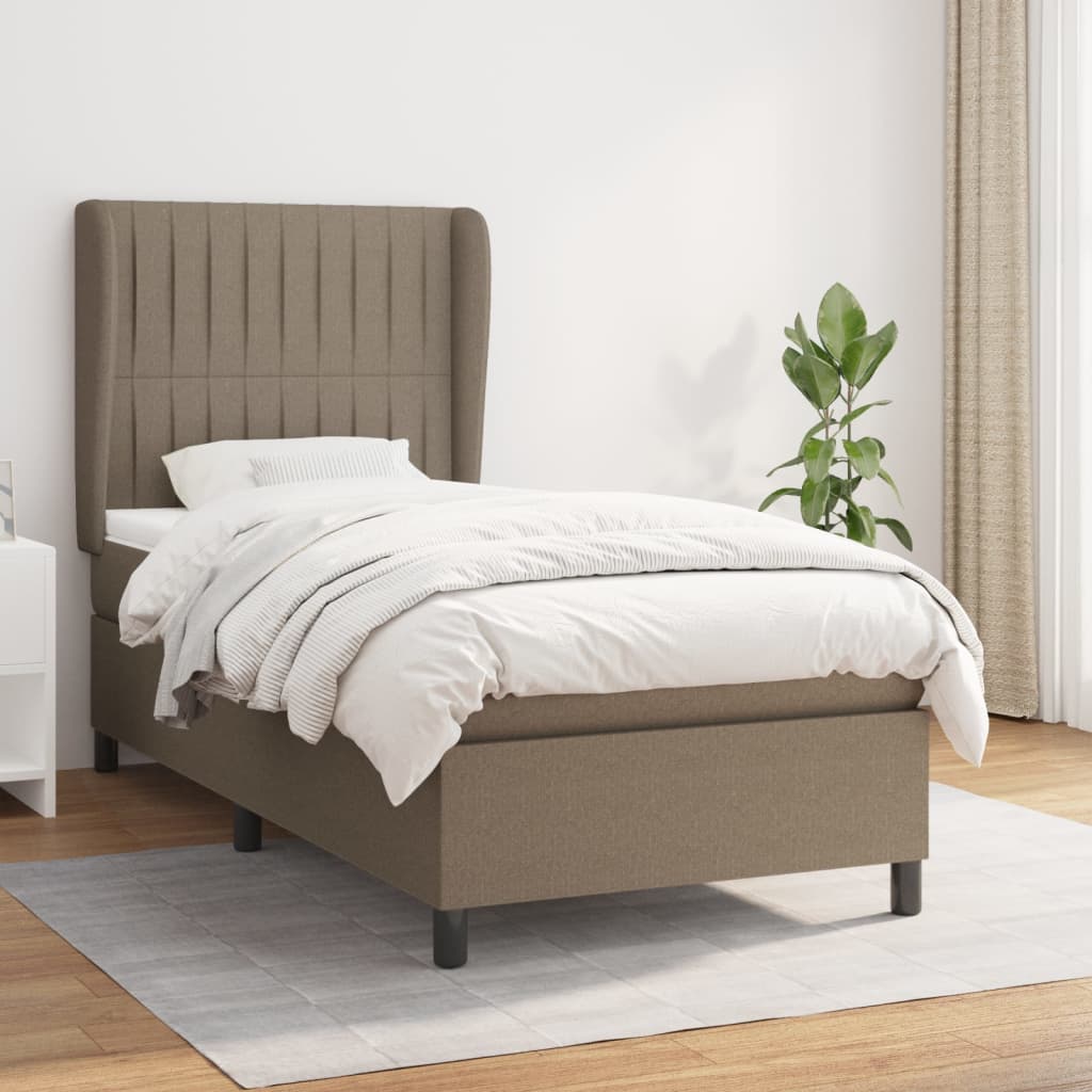 Giroletto a Molle con Materasso Tortora 90x200 cm inTessuto | homemem39