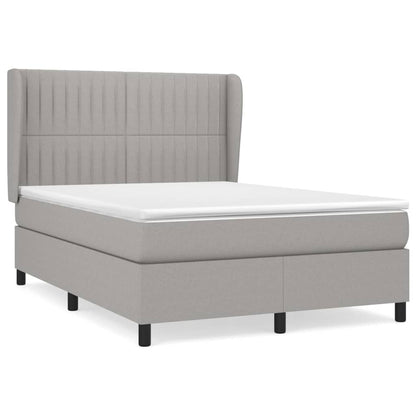 Giroletto a Molle con Materasso Grigio Chiaro 140x190cm Tessuto | homemem39