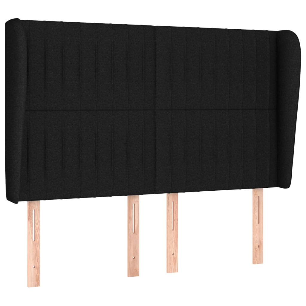 Giroletto a Molle con Materasso Nero 140x190 cm in Tessuto