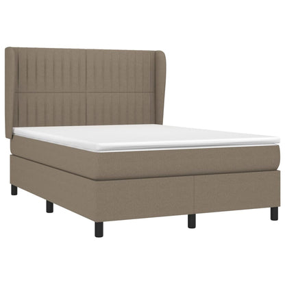 Giroletto a Molle con Materasso Tortora 140x200 cm in Tessuto | homemem39