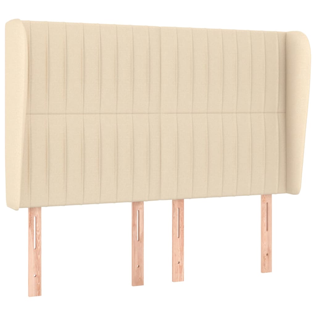 Giroletto a Molle con Materasso Crema 140x200 cm in Tessuto | homemem39