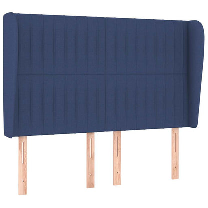 Giroletto a Molle con Materasso Blu 140x200 cm in Tessuto
