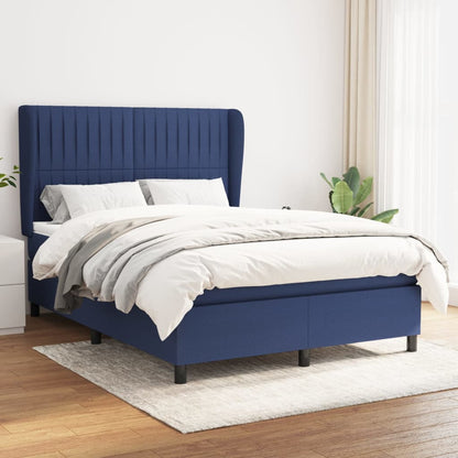 Giroletto a Molle con Materasso Blu 140x200 cm in Tessuto | homemem39