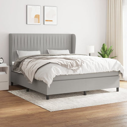 Giroletto a Molle con Materasso Grigio Chiaro160x200 cm Tessuto | homemem39