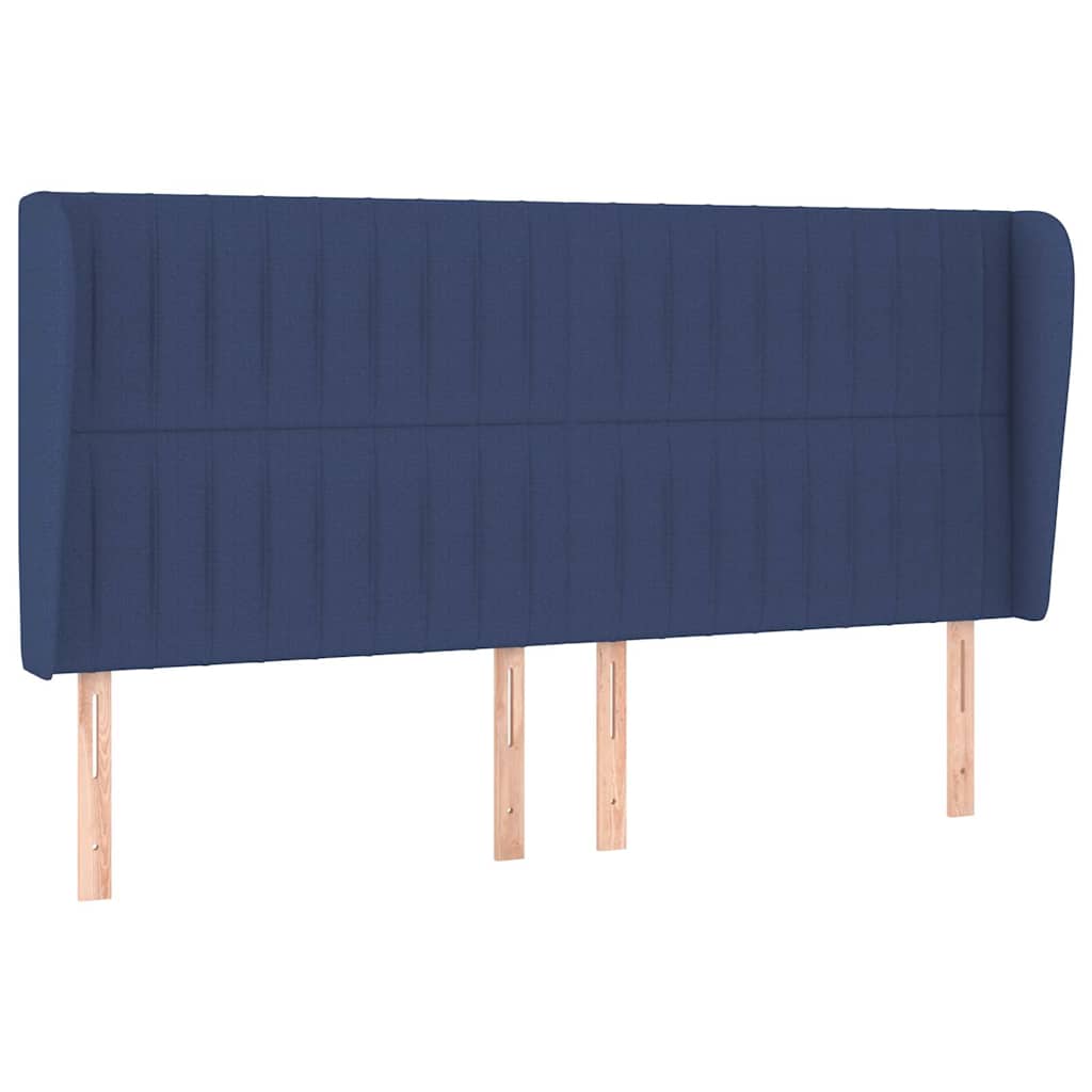 Giroletto a Molle con Materasso Blu 160x200 cm in Tessuto