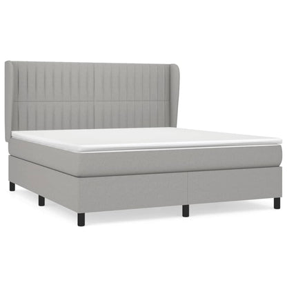 Giroletto a Molle con Materasso Grigio Chiaro180x200 cm Tessuto | homemem39