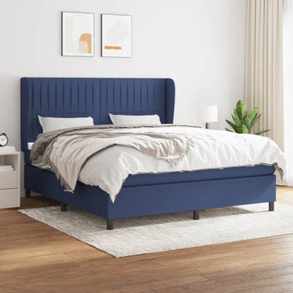 Giroletto a Molle con Materasso Blu 180x200 cm in Tessuto | homemem39
