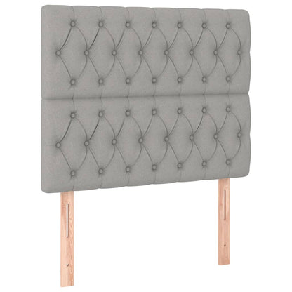 Giroletto a Molle con Materasso Grigio Chiaro 90x190 cm Tessuto | homemem39