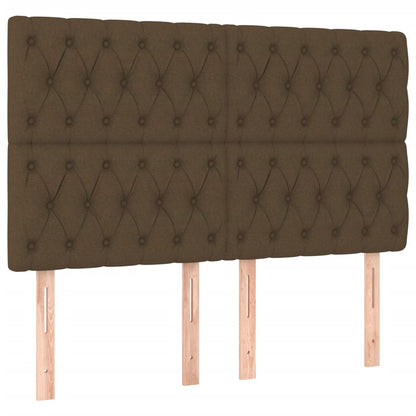 Giroletto a Molle con Materasso Marrone Scuro 140x190cm Tessuto | homemem39