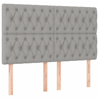 Giroletto a Molle con Materasso Grigio Chiaro160x200 cm Tessuto | homemem39