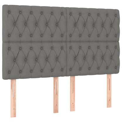 Giroletto a Molle con Materasso Grigio Scuro 160x200 cm Tessuto | homemem39