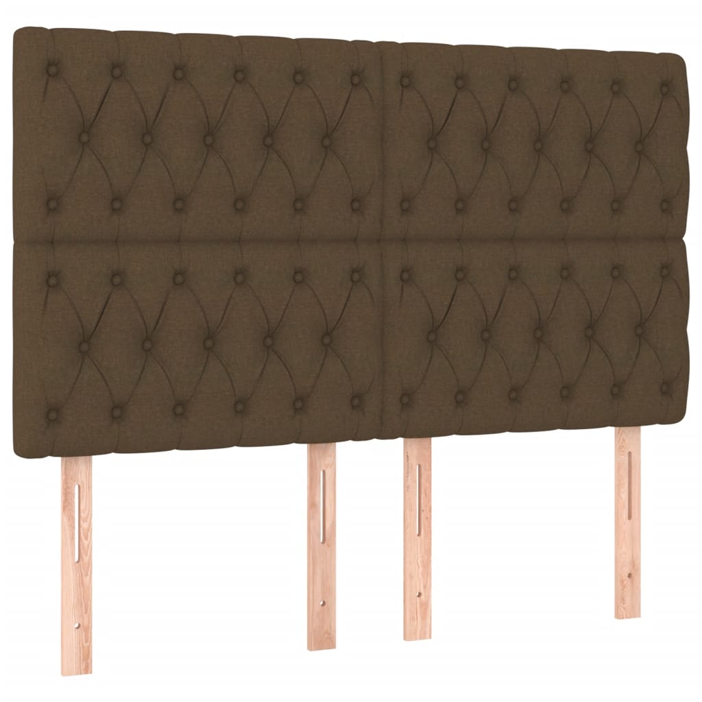 Giroletto a Molle con Materasso Marrone Scuro 160x200cm Tessuto | homemem39