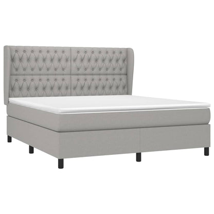 Giroletto a Molle con Materasso Grigio Chiaro180x200 cm Tessuto | homemem39