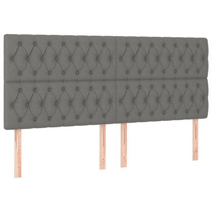 Giroletto a Molle con Materasso Grigio Scuro 180x200 cm Tessuto | homemem39