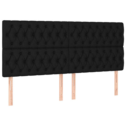 Giroletto a Molle con Materasso Nero 180x200 cm in Tessuto | homemem39