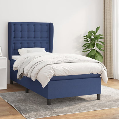Giroletto a Molle con Materasso Blu 80x200 cm inTessuto | homemem39