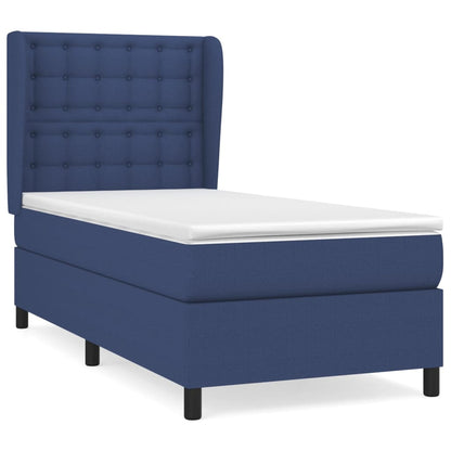 Giroletto a Molle con Materasso Blu 90x190 cm in Tessuto | homemem39
