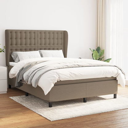 Giroletto a Molle con Materasso Tortora 140x200 cm in Tessuto | homemem39