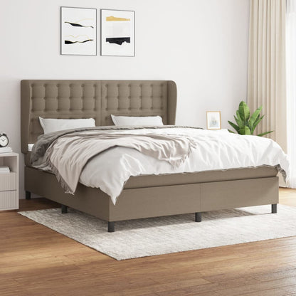 Giroletto a Molle con Materasso Tortora 160x200 cm in Tessuto | homemem39