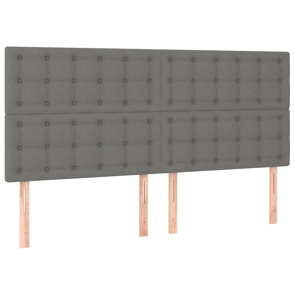 Giroletto a Molle con Materasso Grigio Scuro 180x200 cm Tessuto | homemem39