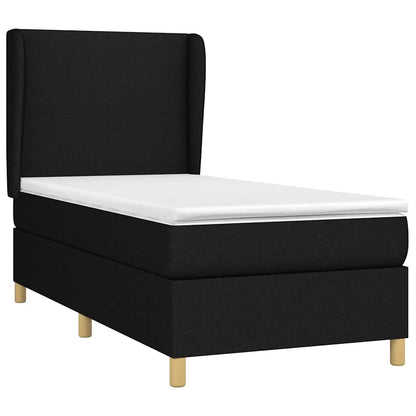 Giroletto a Molle con Materasso Nero 80x200 cm inTessuto | homemem39