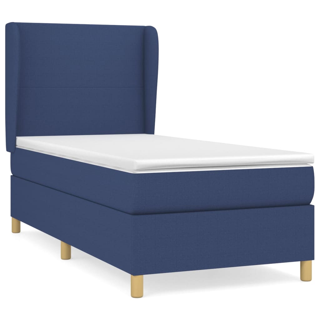 Giroletto a Molle con Materasso Blu 80x200 cm inTessuto | homemem39