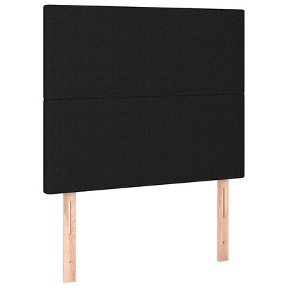 Giroletto a Molle con Materasso Nero 90x200 cm in Tessuto | homemem39