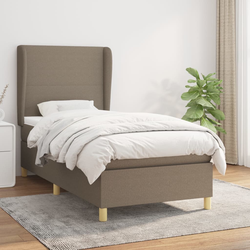 Giroletto a Molle con Materasso Tortora 90x200 cm inTessuto | homemem39