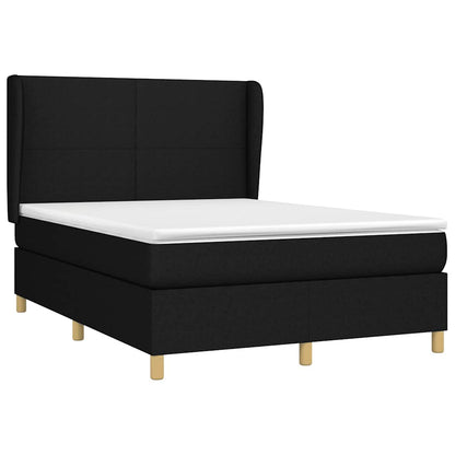 Giroletto a Molle con Materasso Nero 140x190 cm in Tessuto | homemem39
