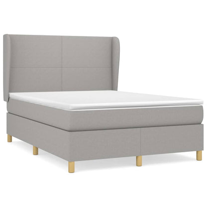 Giroletto a Molle con Materasso Grigio Chiaro 140x200cm Tessuto | homemem39