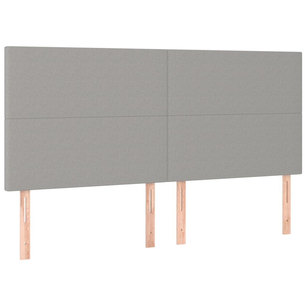 Giroletto a Molle con Materasso Grigio Chiaro160x200 cm Tessuto | homemem39