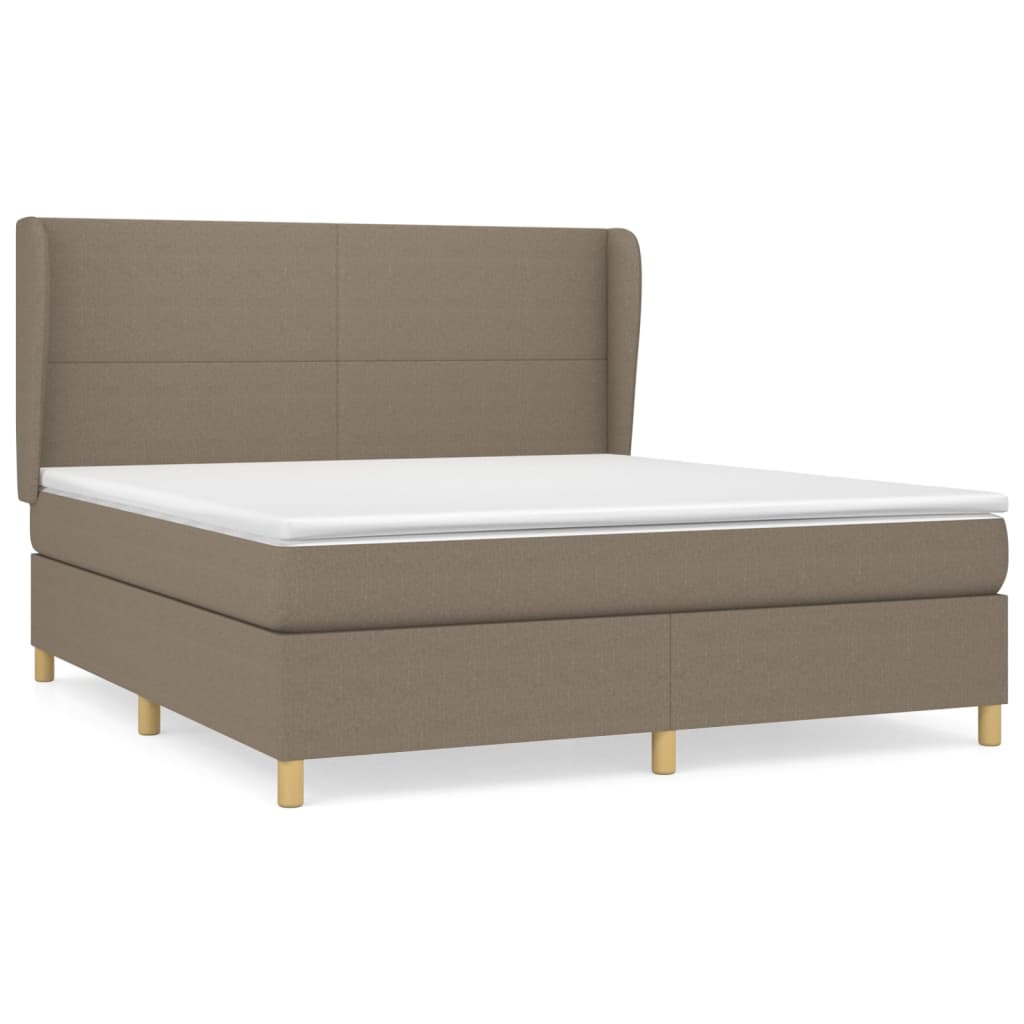 Giroletto a Molle con Materasso Tortora 160x200 cm in Tessuto | homemem39