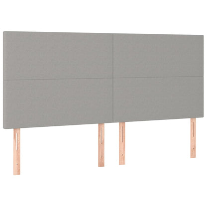 Giroletto a Molle con Materasso Grigio Chiaro 200x200cm Tessuto | homemem39