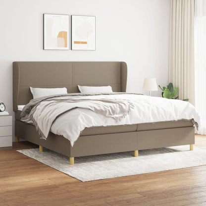 Giroletto a Molle con Materasso Tortora 200x200 cm in Tessuto | homemem39