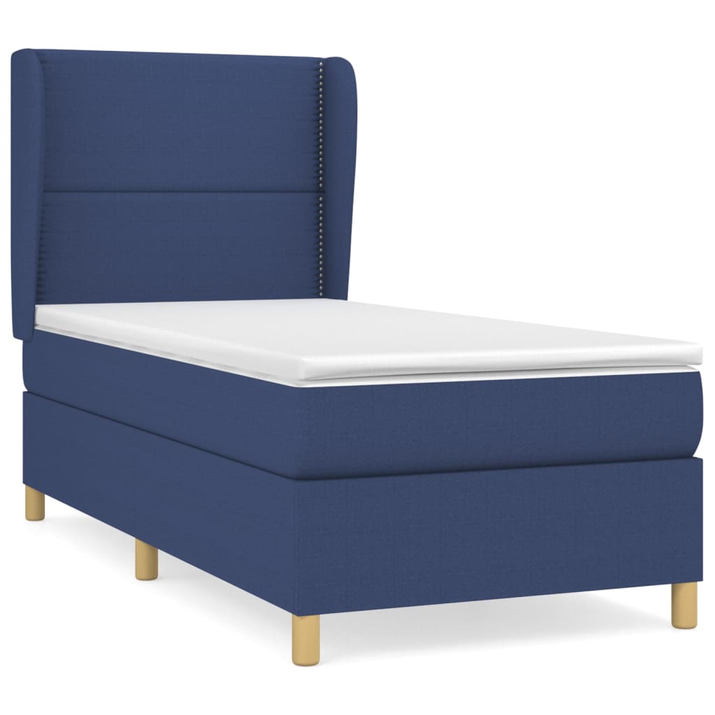 Giroletto a Molle con Materasso Blu 90x190 cm in Tessuto | homemem39