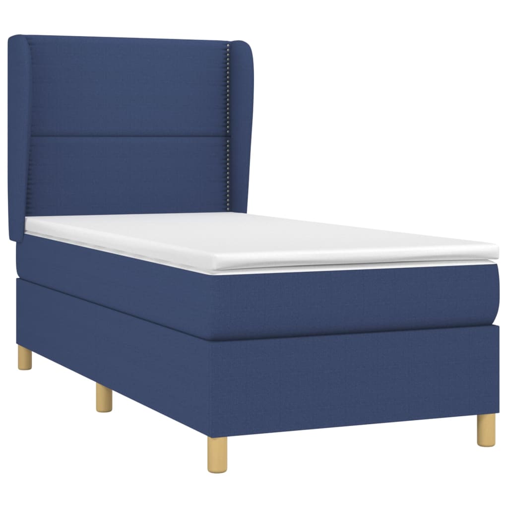 Giroletto a Molle con Materasso Blu 90x190 cm in Tessuto | homemem39