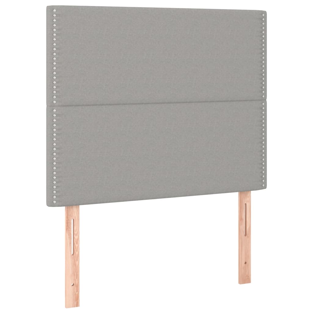 Giroletto a Molle con Materasso Grigio Chiaro 90x200 cm Tessuto | homemem39