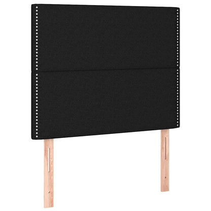 Giroletto a Molle con Materasso Nero 90x200 cm in Tessuto | homemem39