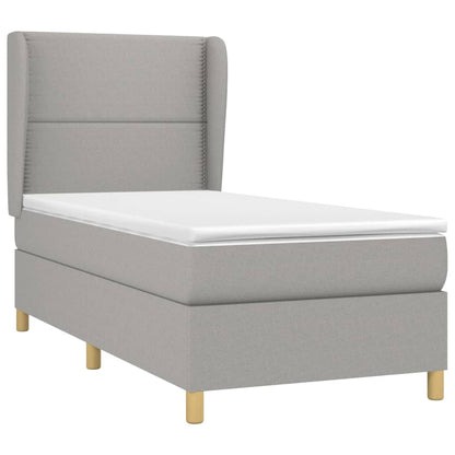 Giroletto a Molle con Materasso Grigio Chiaro100x200 cm Tessuto | homemem39