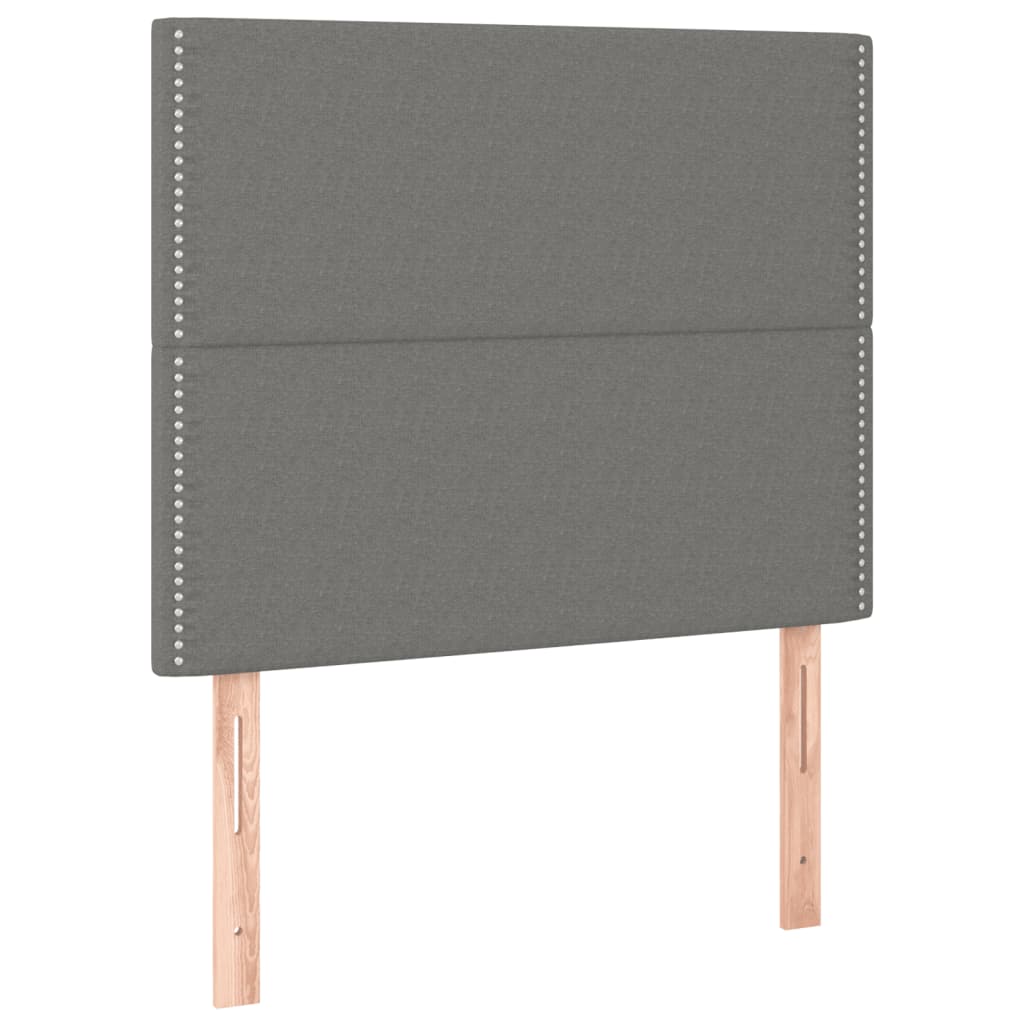 Giroletto a Molle con Materasso Grigio Scuro 100x200 cm Tessuto | homemem39