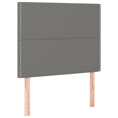 Giroletto a Molle con Materasso Grigio Scuro 100x200 cm Tessuto | homemem39