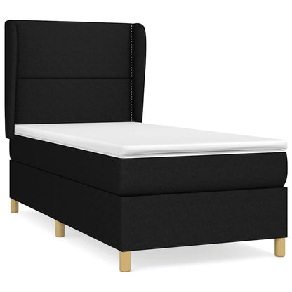 Giroletto a Molle con Materasso Nero 100x200 cm in Tessuto | homemem39
