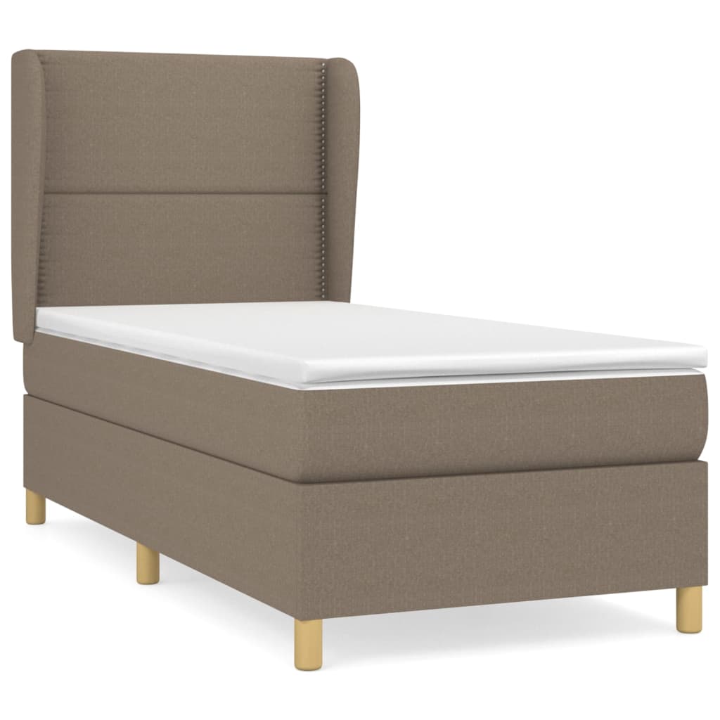 Giroletto a Molle con Materasso Tortora 100x200 cm in Tessuto | homemem39