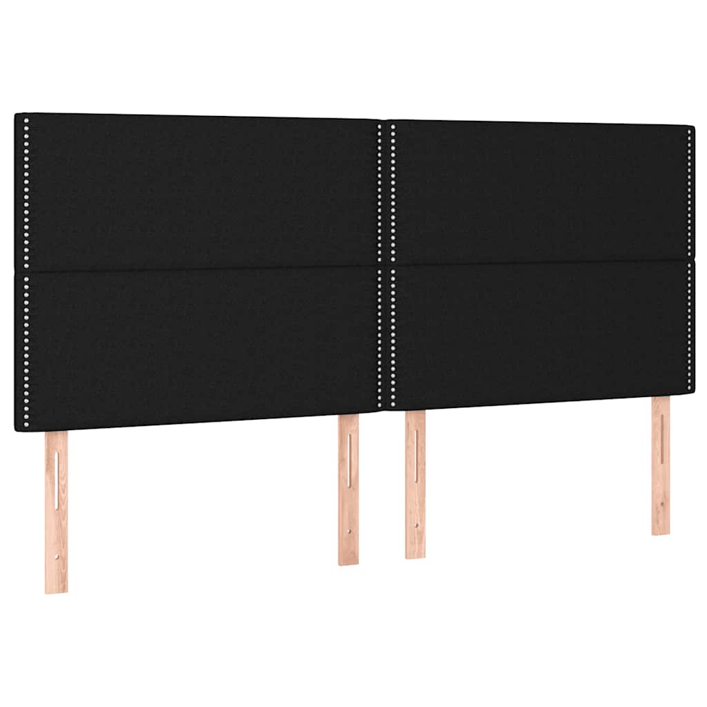 Giroletto a Molle con Materasso Nero 180x200 cm in Tessuto | homemem39