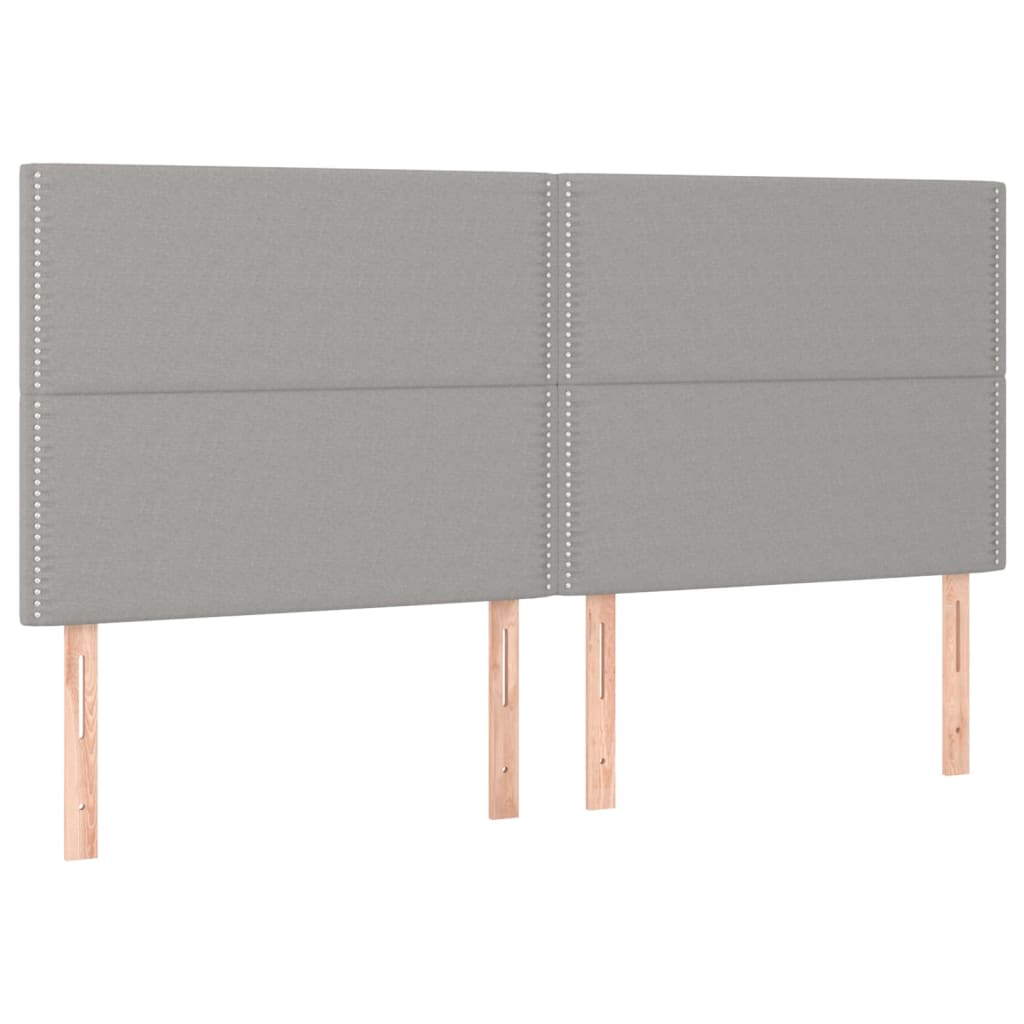 Giroletto a Molle con Materasso Grigio Chiaro 200x200cm Tessuto | homemem39